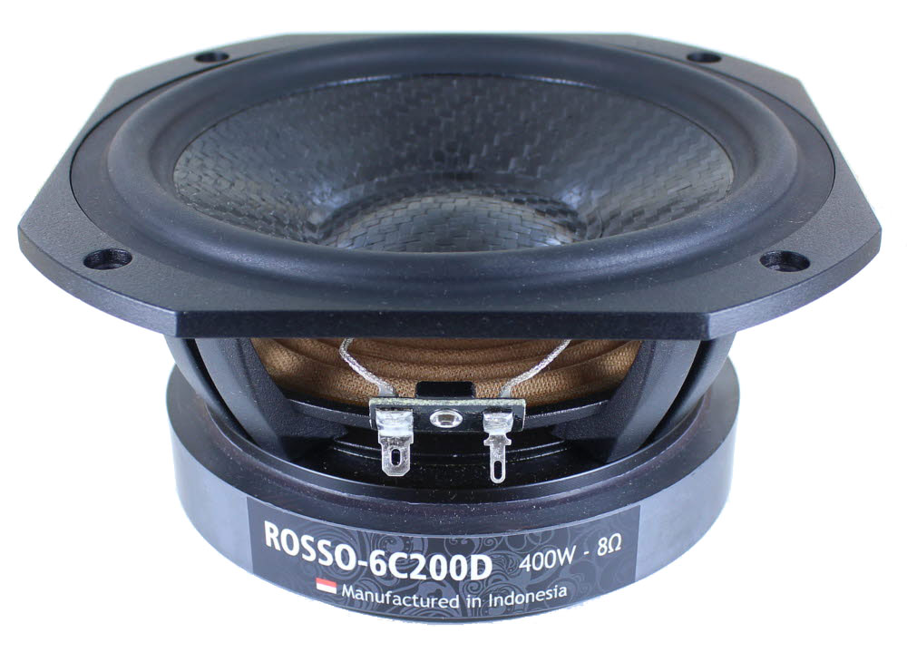 Rosso 6C200D 6" Carbon Fiber Cone Mid-Woofer